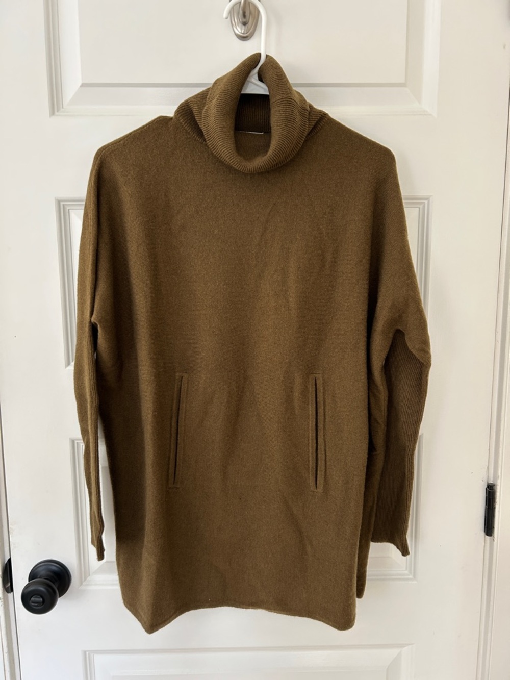 Garnet Hill Olive-Brown Turtleneck Sweater